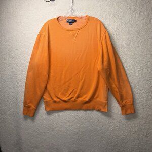 Vintage Polo Ralph Lauren Orange Crewneck Sweatshirt Men's Medium Soft Fade